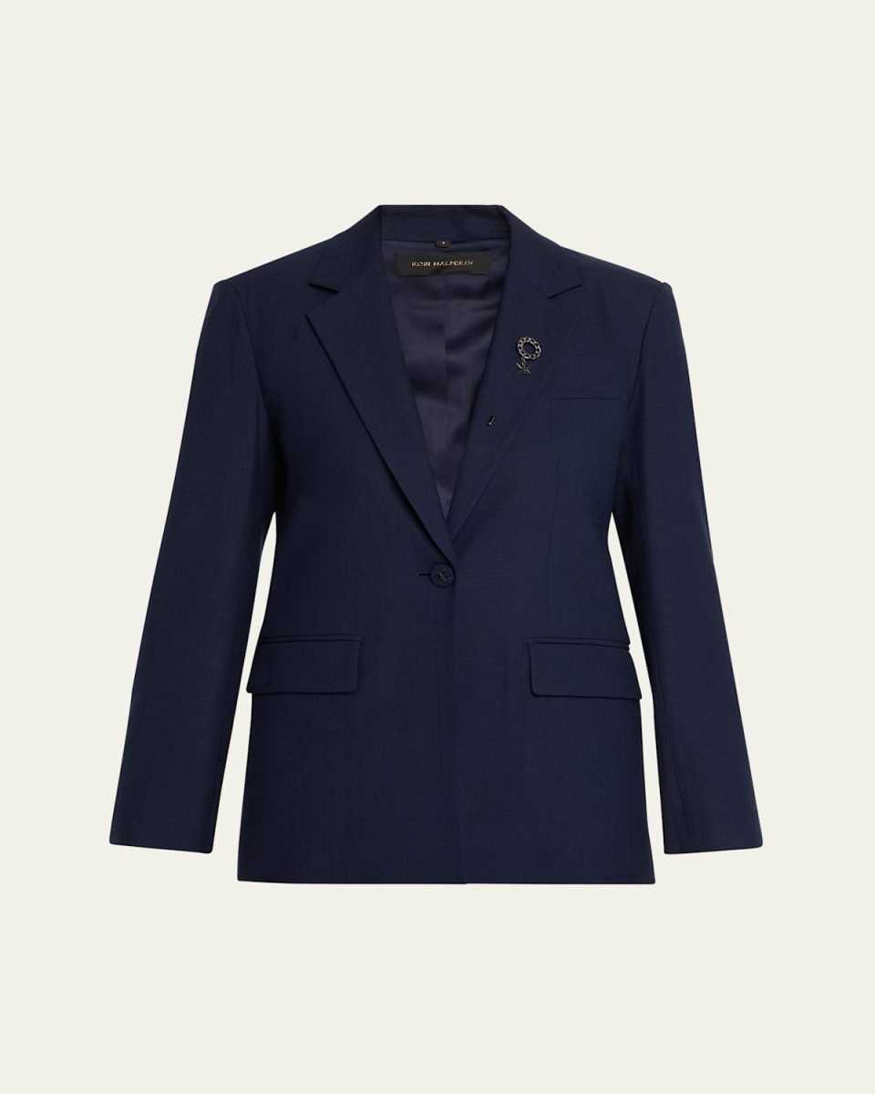Kent Single-Button Viscose Jacket